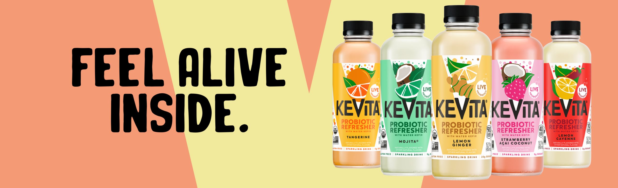 Light, Refreshing and Sparkling with Probiotic Goodness