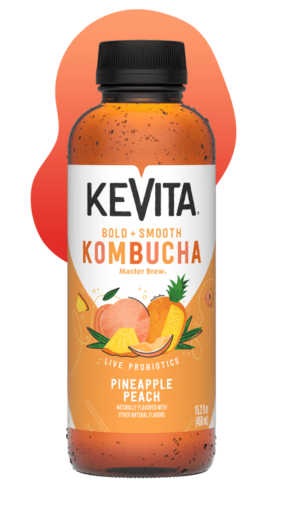 Master Brew Kombucha Pineapple Peach Bottle Image