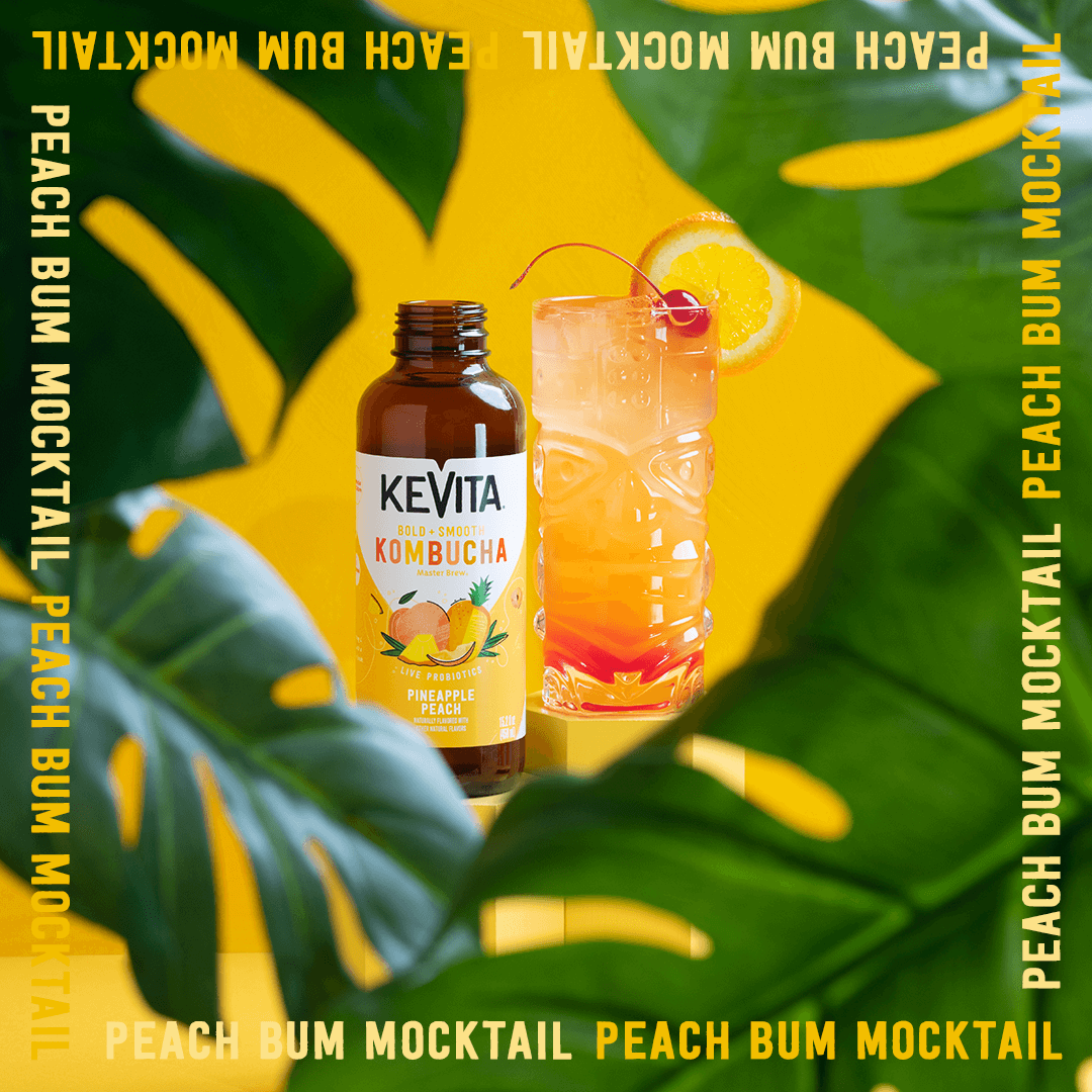 Peach Bum Mocktail - KeVita